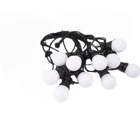 Guirlande lumineuse multicolore, lumières de décoration de vacances de mariage de Noël, lumières d'ambiance de camping peuvent connecter 10 lumières LED de 5 mètres