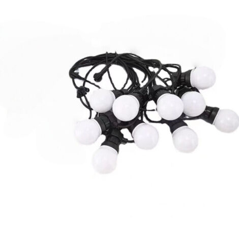 Guirlande lumineuse multicolore, lumières de décoration de vacances de mariage de Noël, lumières d'ambiance de camping peuvent connecter 10 lumières LED de 5 mètres