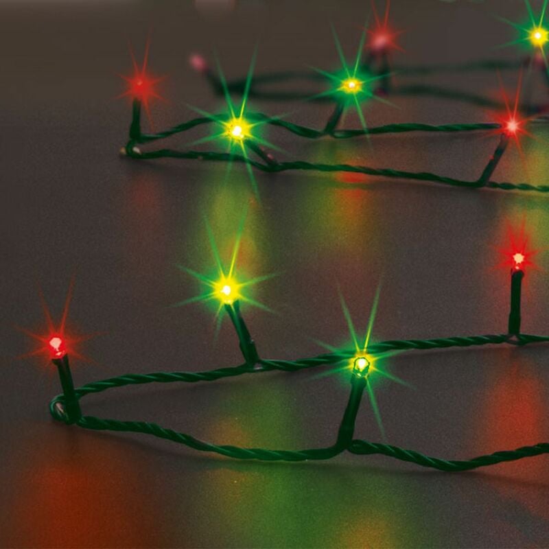 Fééric Lights And Christmas - Guirlande Lumineuse Extérieur 50 mètres 500 led Rouge & Vert 8 jeux de lumière - Feeric Christmas - Rouge/vert