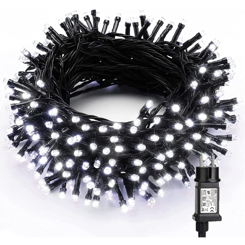Guirlande Lumineuse Noël Intérieur Exterieur, 20M 200 LED Blanc Froid Guirlande Lumineuse Electrique 8 Modes Étanche LED Lumière pour Décoration Noël