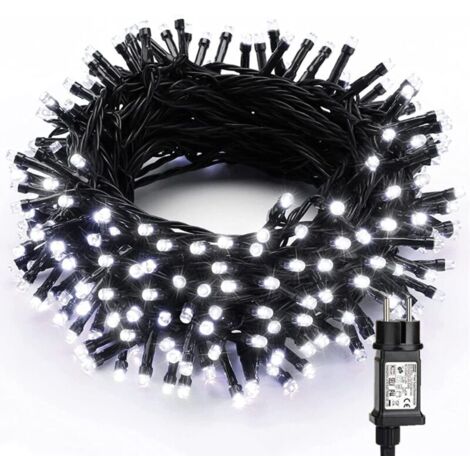 Guirlande Lumineuse Noël Intérieur Exterieur, 20M 200 LED Blanc Froid Guirlande Lumineuse Electrique 8 Modes Étanche LED Lumière pour Décoration Noël Fête Mariage Arbre Festival Jardin