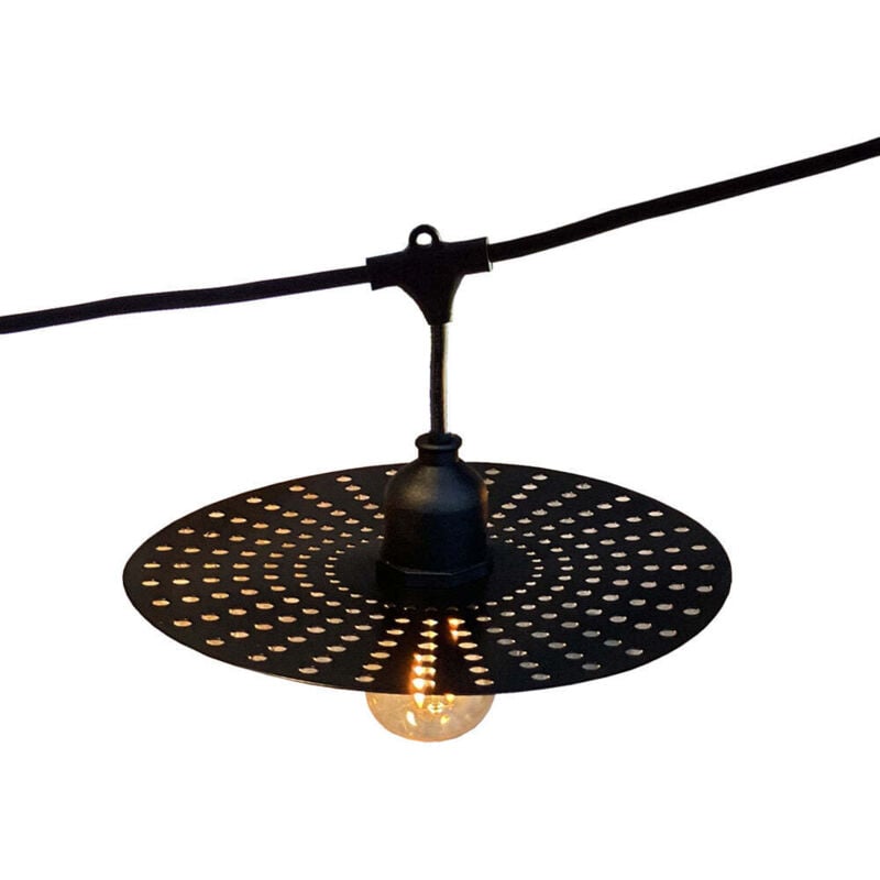 Guirlande lumineuse PLANET LIGHT Noir Metal 6M 10xE27