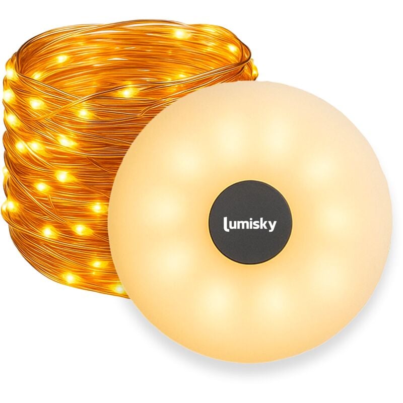 Guirlande lumineuse portable roly Blanc Plastique 10 m