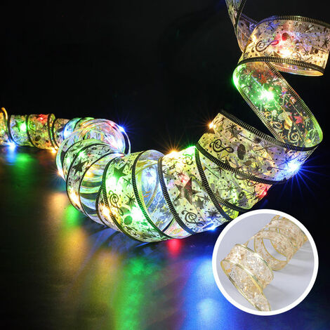 Guirlandes lumineuses pour arbres de Noël - Guirlandes lumineuses à LED  pour l'extérieur - Lumières de Noël - Guirlandes lumineuses à LED avec  batterie - 1.5M 10Pcs Guirlandes lumineuses à piles - pou