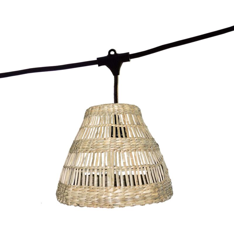 Lumisky - Guirlande lumineuse raccordable tessa Beige Herbe marine 6m