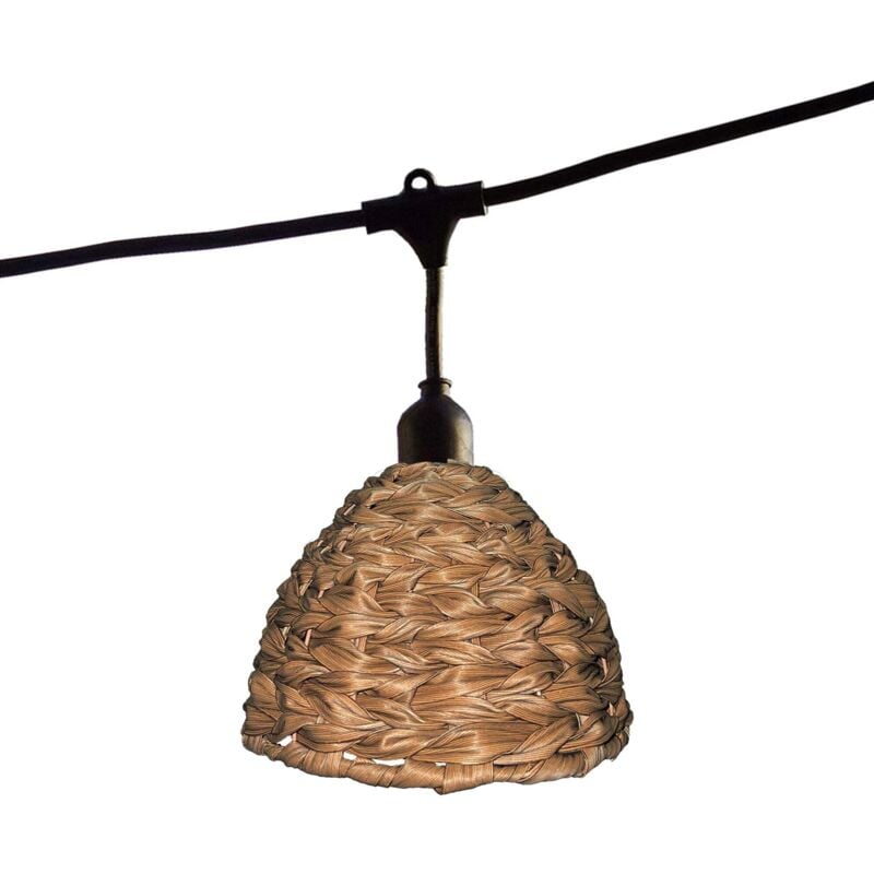 Guirlande lumineuse raccordable mellow light Marron Poly rotin 6m