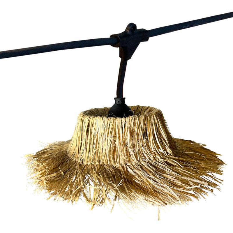 Lot de 4 guirlandes tahiti light connectable Beige Paille 6M