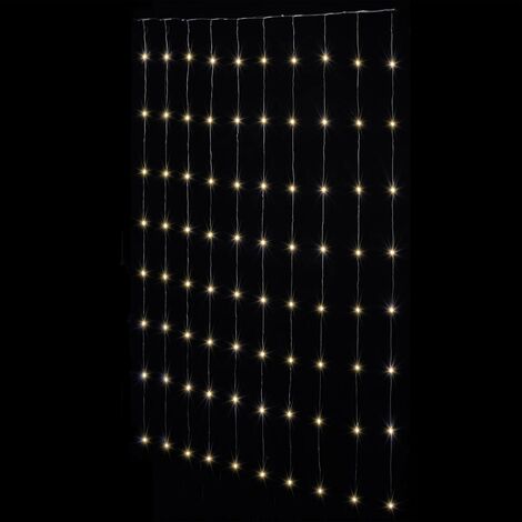 Guirlande lumineuse Rideau 20 Tombées 400 LED Blanc chaud 8 jeux  de lumière - Feeric Christmas
