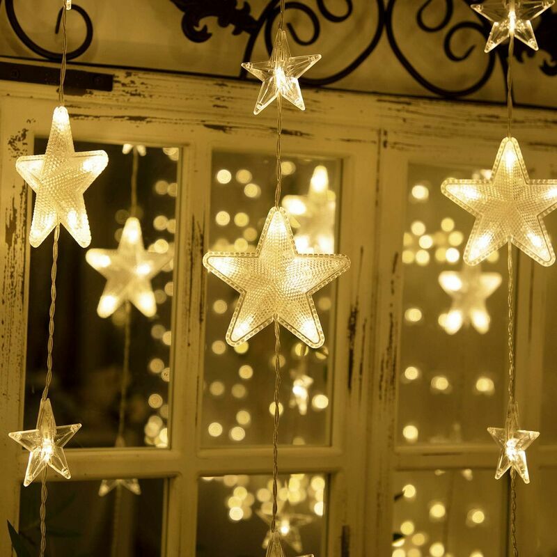 Guirlande Lumineuse Rideau 8 Modes d'Eclairage Etanche IP44 300 led Rideau Lumineux 3M3M, Decoration pour Noël, Mariage, Anniversaire, Fenêtre,