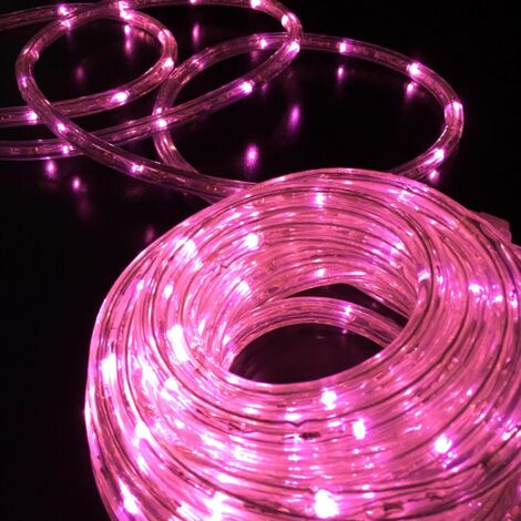 Guirlande lumineuse rose 12 V, 10 m