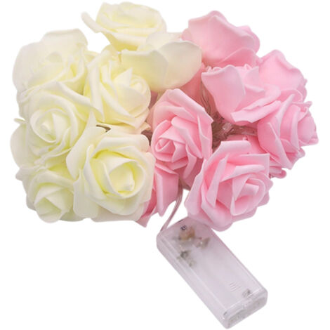 Guirlande lumineuse rose et blanche, décoration de chambre, guirlandes lumineuses LED pour anniversaire, guirlandes lumineuses pour mariage, lanternes décoratives