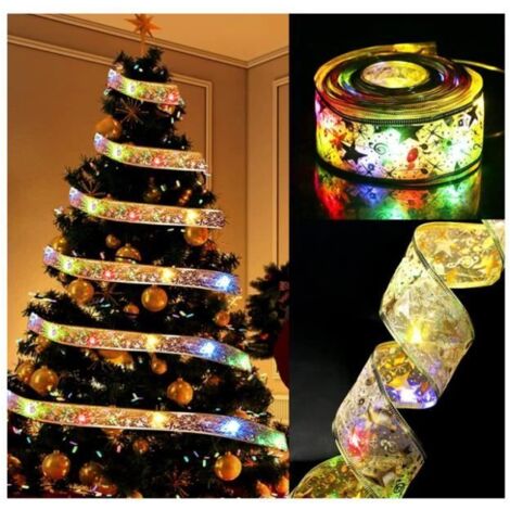 Guirlande lumineuse - Ruban cadeau - 100 LED - 10m - Intensité réglable - 8 modes d'éclairage