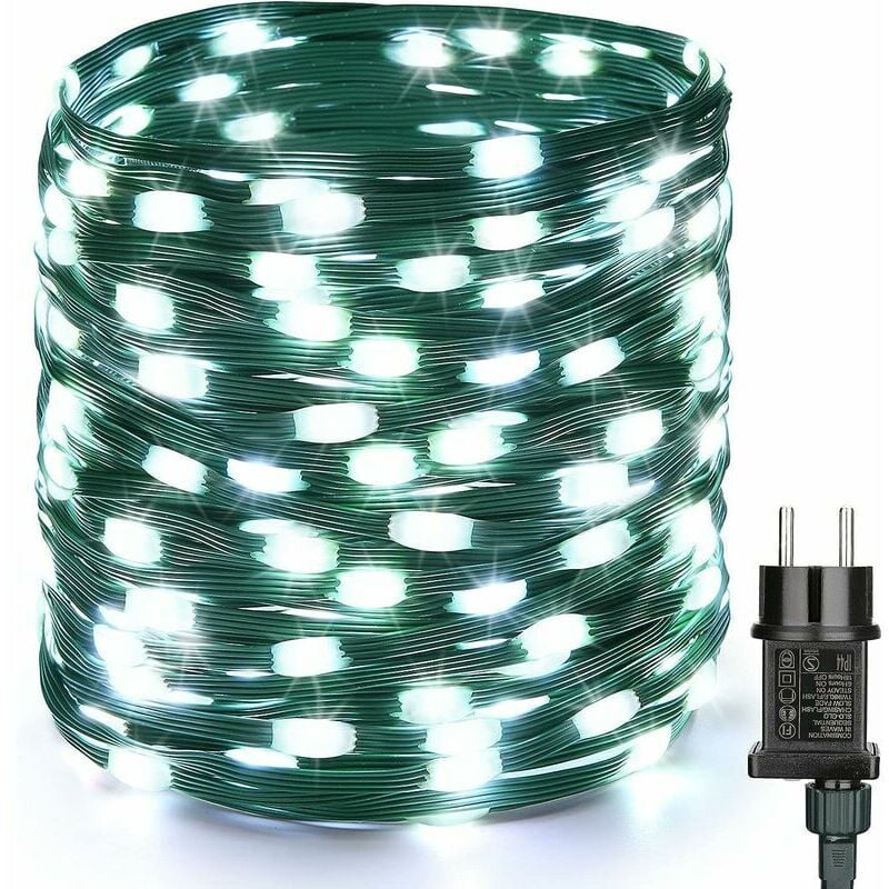 Guirlande Lumineuse Sapin de Nol, 52M 500 LED Guirlande Electrique Extérieure Etanche 8 Modes avec Minuterie Fairy Lights pour Arbres de Nol Maison