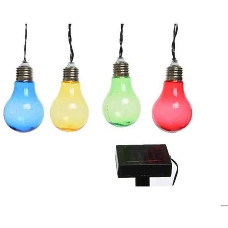 Guirlande lumineuse solaire jardideco 10 ampoules LED 4.5 mètres Guirlande lumineuse solaire jardideco 10 ampoules LED 4.5 mètres