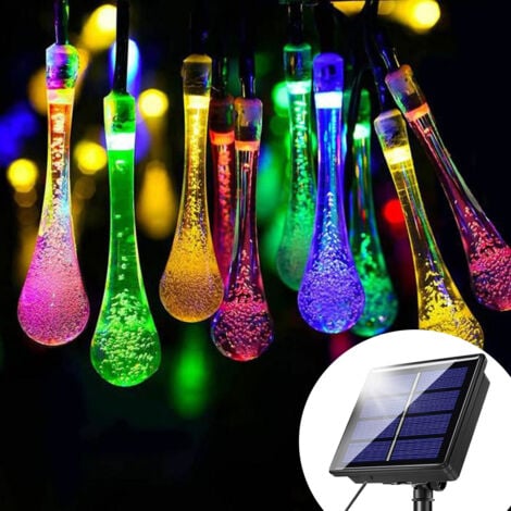 Guirlande Lumineuse Solaire 30 LED, SDLOGAL, Extérieure et Interieur 6.5 M 8 Modes IP65 Etanche Guinguette pour Jardin Lumière Coloré