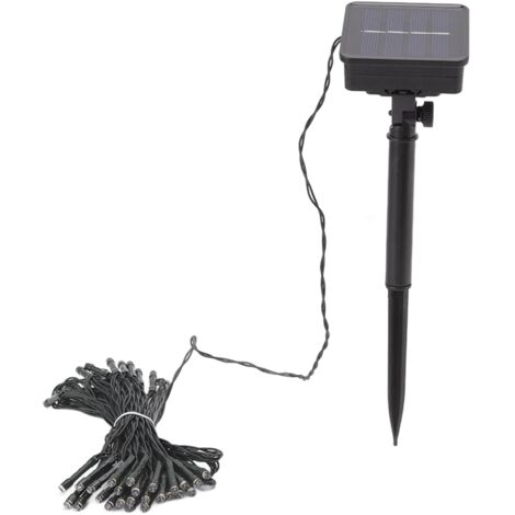 Guirlande lumineuse solaire 50 LED 23 ft IP65 étanche 8 modes pour jardin cour extérieur