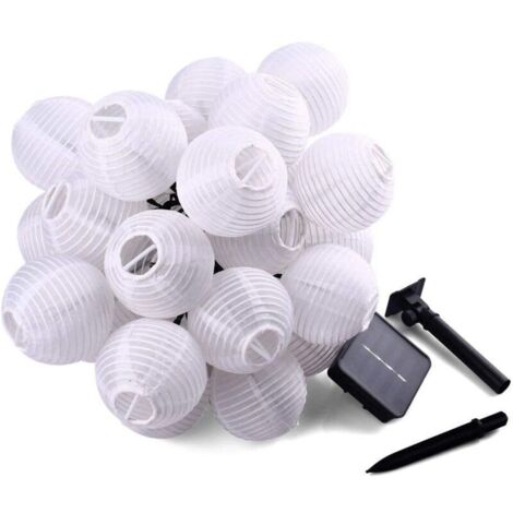 Guirlande lumineuse solaire d'extérieur, 6 m, 30 LED, étanche, 2 modes, pour jardin, arbres, terrasse, mariage, fête, festival