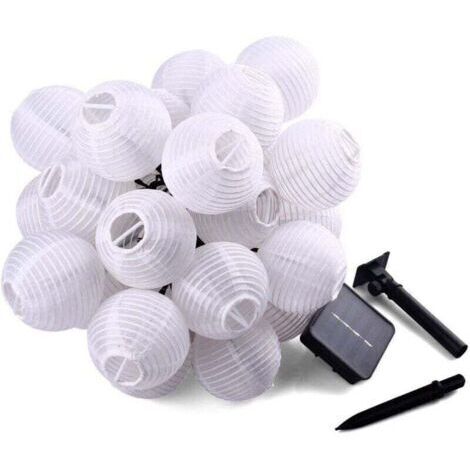 Guirlande lumineuse solaire d'extérieur, 6 m, 30 LED, étanche, 2 modes, pour jardin, arbres, terrasse, mariage, fête, festival
