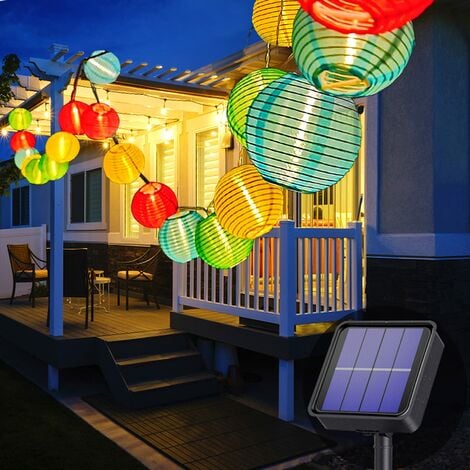 Guirlande lumineuse intérieur Jardideco Guirlande lanternes chinoises 10  LEDs Multicolore 