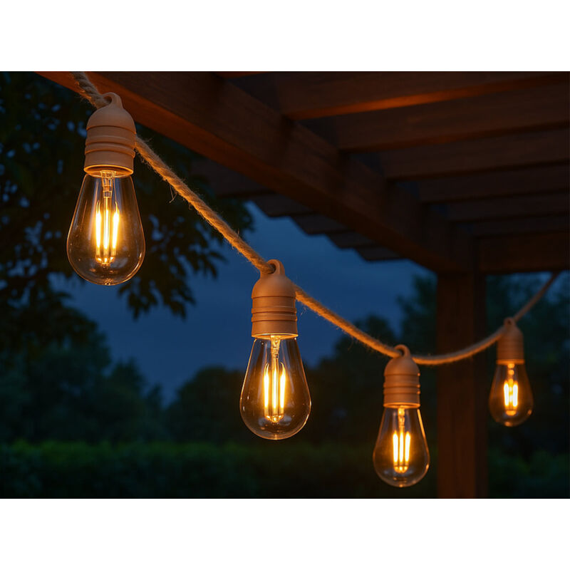 Guirlande 10 ampoules led fantasy cord solar Lumisky
