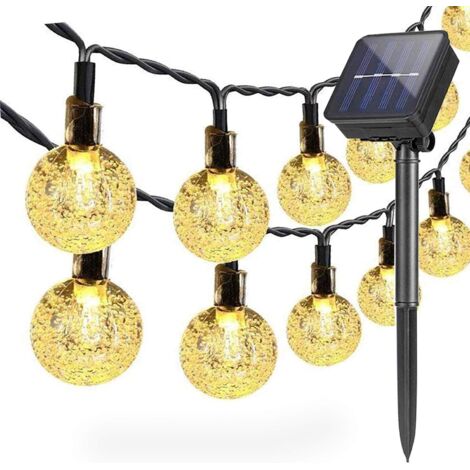 Guirlande Lumineuse Solaire Exterieur Jardin 6,5 m 30 LED Imper