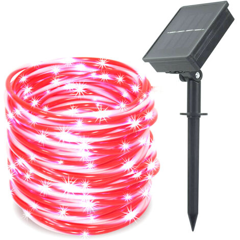 Guirlande Lumineuse Solaire Extérieure - 10 M - 100 LED Couleurs Sucrées - Pour Jardin Patio Mariage Décoration Extérieure