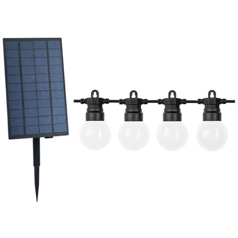 Guirlande Lumineuse Solaire Extérieure – opaque – G50 10M 20 pièces - 1280lm - Blanc Chaud 2700K - IP65