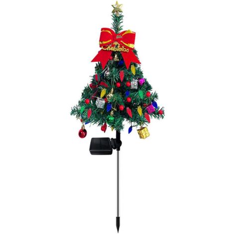 Guirlande lumineuse solaire extérieure pour sapin de Noël - Étanche - Décoration de jardin et pelouse - Style 2