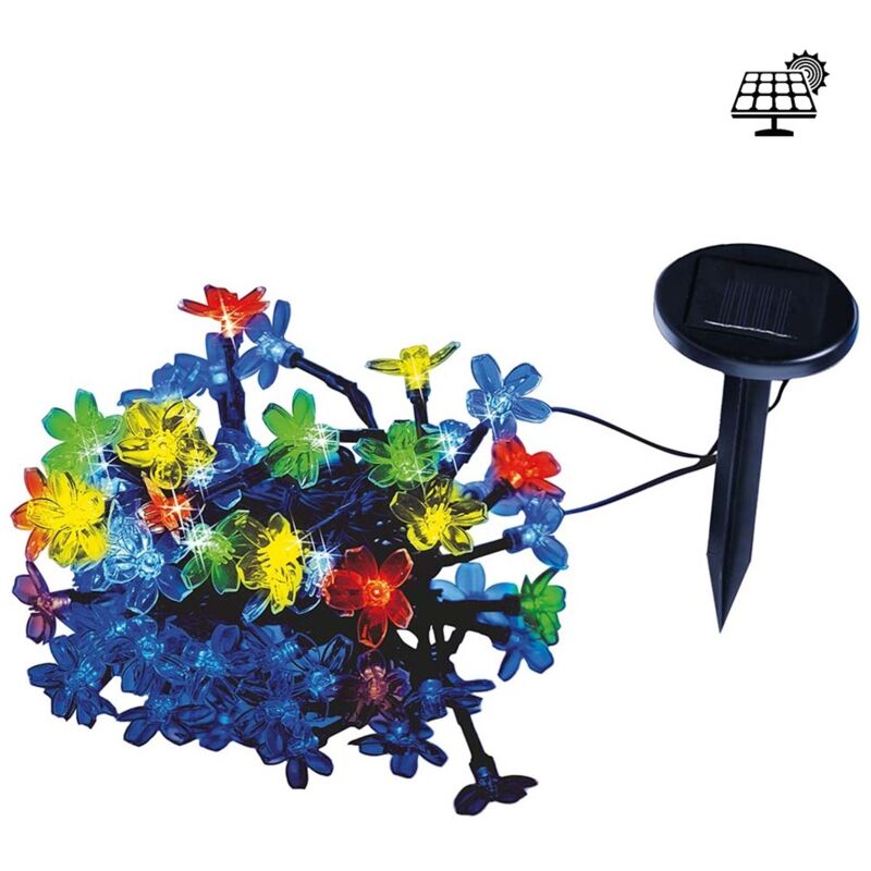 Guirlande lumineuse solaire Fleurs 35 LED