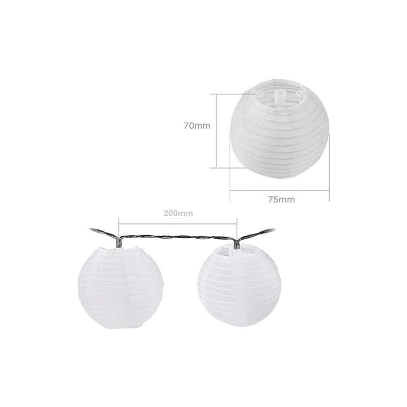 Guirlande lumineuse solaire LED 6,5 mètres 30 lanternes