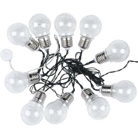 Guirlande lumineuse solaire LED V-TAC 5 m avec 10 douilles E27 pour ampoules IP44