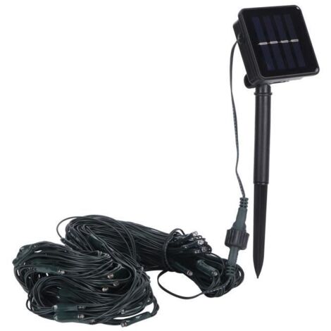 Guirlande lumineuse Sonew en filet LED solaire étanche - 100 LED - 8 modes d'éclairage