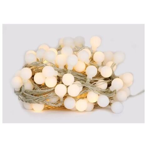 Guirlande Lumineuse Sphérique,10M 100 LED Guirlande Lumineuse Noel Extérieur/Intérieur avec Télécommande Timer, Étanche, 8 Modes, Idéal pour Noël, Mariage, Décoration de Balcon