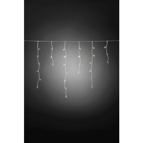 Guirlande suspendue grappes lumineuses chute de neige H80cm blanc froid