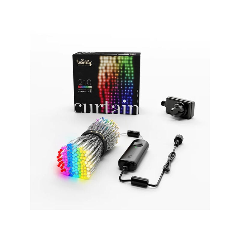 Curtain – Guirlande Lumineuse de Rideaux à led Contrôlée par Application avec 210 led rvb + w. 1,5 x 2,1 Mètres - Twinkly