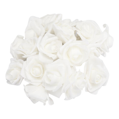 Guirlande lumineuse USB 20 LED 3 mètres - Roses artificielles lumineuses pour décoration de mariage et Saint-Valentin - Blanc chaud