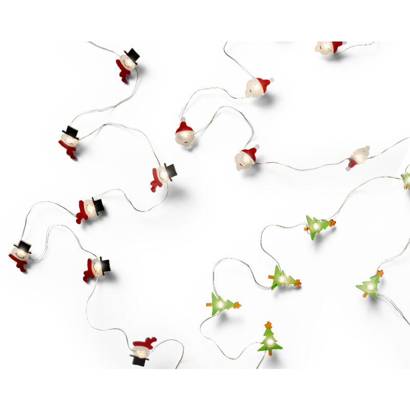 Guirlande micro led 190 cm 20 lumières blanc chaud