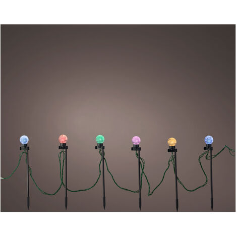 Guirlande microLED vacillante 20 suspensions Lumière blanc chaud et multicolore LUMINEO