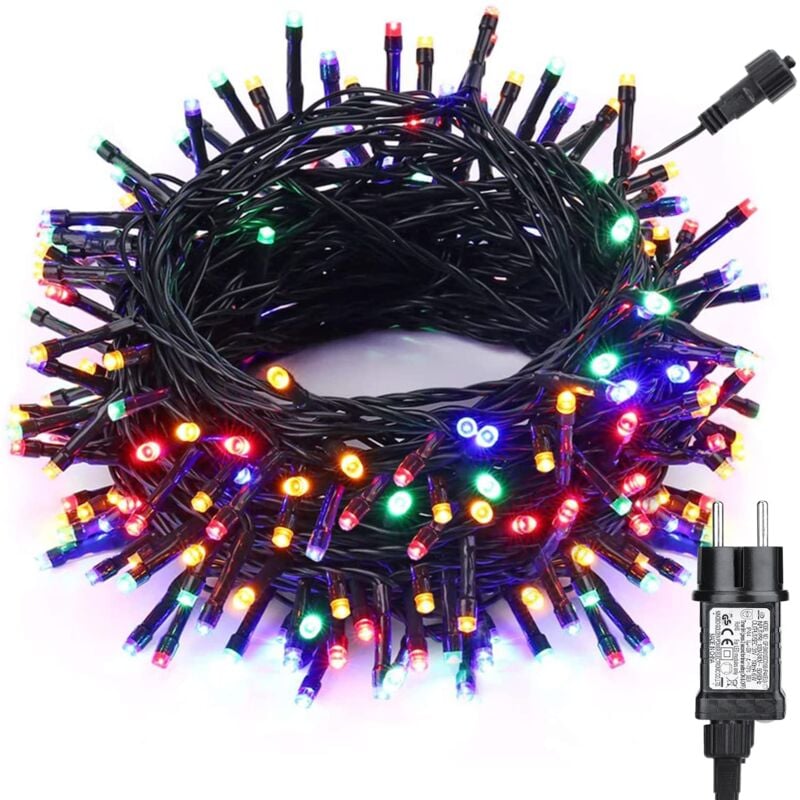 Guirlande Noel Extérieure Multicolore, 33M 300 led Guirlande Lumineuse Sapin Intérieur,8 Modes Etanche pour Arbres de Noël Chambre Jardin Terrasse
