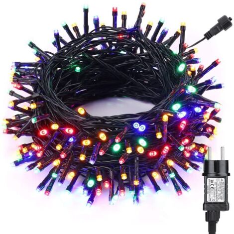 Guirlande Noel Extérieure Multicolore, 33M 300 LED Guirlande Lumineuse Sapin Intérieur,8 Modes Etanche pour Arbres de Noël Chambre Jardin Terrasse