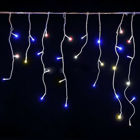 Guirlande Noel Exterieur, 20 Gouttes 90 Led Lumières De Stalactite Glaçons,  Guirlande Lumineuse Blanche Electrique Avec 8 Mod[N736]