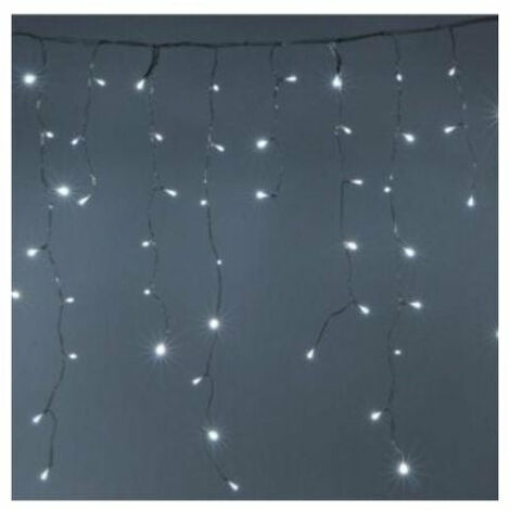 Guirlande Rideau stalactite 480LED IP44 20M 8 modes avec timer - Blanc froid - Blanc Froid 6000K - 8000K