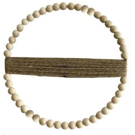 Guirlande ronde de perles en bois, décoration de ferme, petites perles en bois