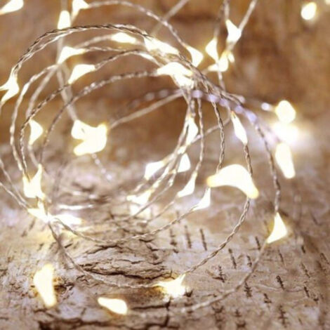 Guirlande Solaire 15 M Deco Micro Led Fixe Blanc Chaud