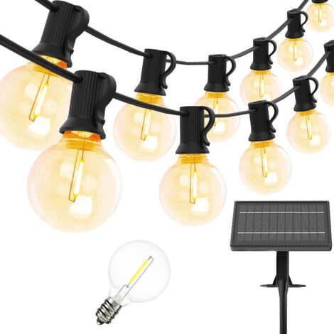 Guirlande solaire 15 m LED étanche extérieur 25+1