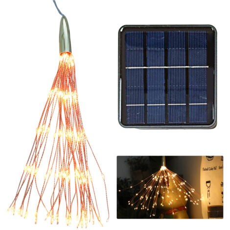 Guirlande solaire 200 LED, luminaire suspendu déco, pour Noël intérieur extérieur, chambre fête mariage rue cour vitrine
