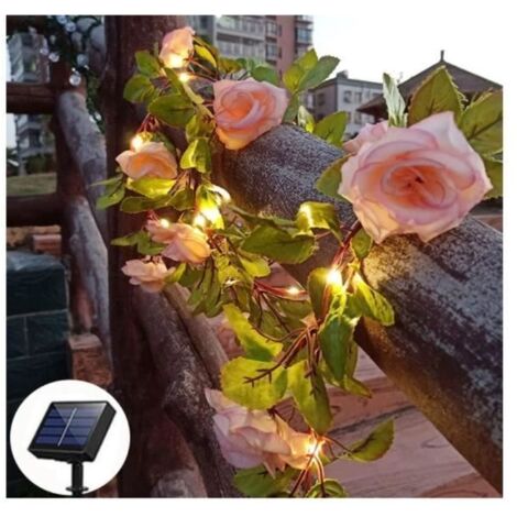 Guirlande solaire - 5 mètres - 50 LED multicolores - Étanche - Pour jardin