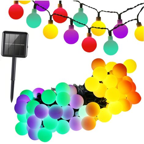 Guirlande solaire de jardin 40 led multicolore