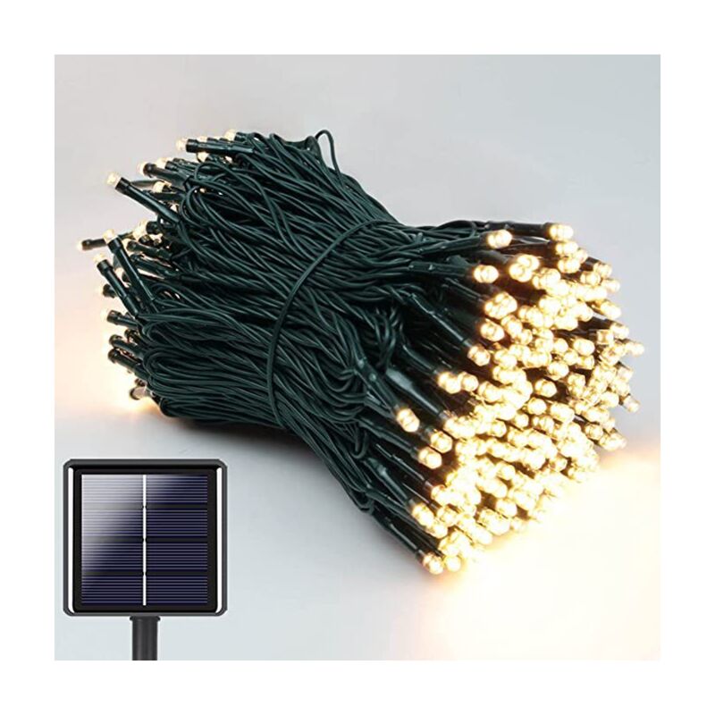 Guirlande Solaire Exterieur, 22M 200 LED Guirlande Lumineuse Exterieur Solaire Etanche, 8 modes d'éclairage Lampe Décoratives pour Jardin, Patio,