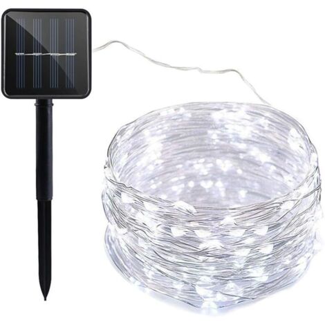 Guirlande Solaire Exterieur, 22m 200 LED Guirlande Lumineuse Exterieure Solaire Étanche 8 Modes, Solaire Guirlande Guinguette Exterieur pour Jardin Terrasse Maison Fête Noël